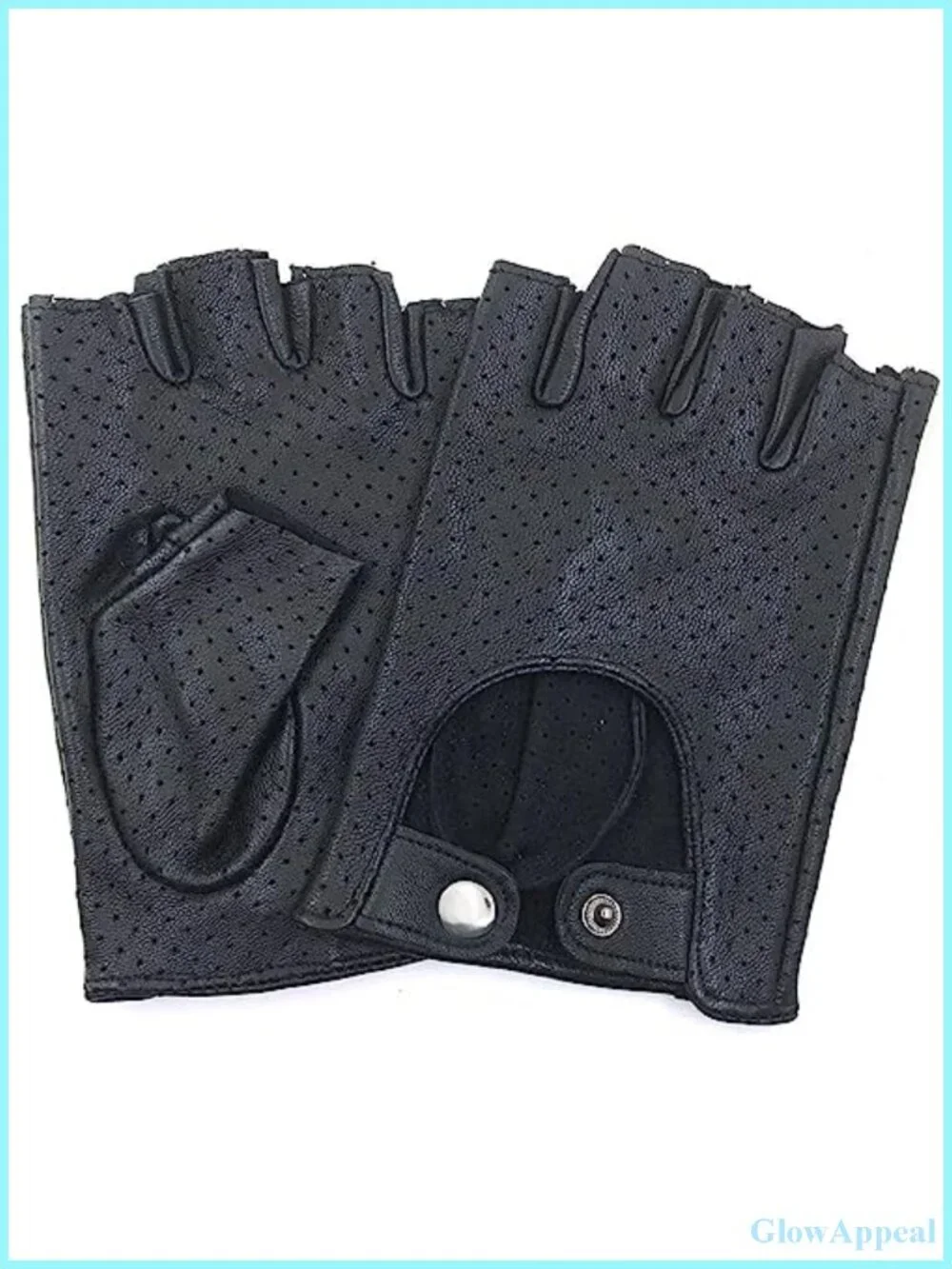 Womens Fingerless Driving Gloves Premium Lambskin Leather Breathable